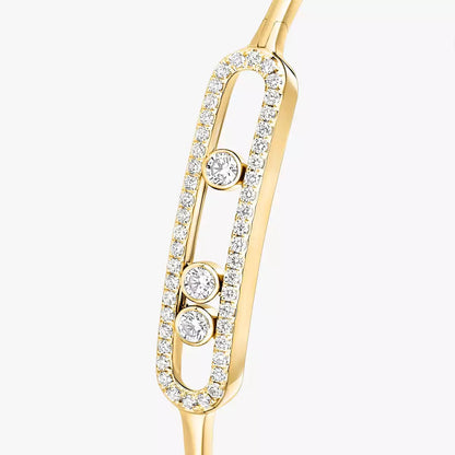 [Okajuri Jewelry] Move Pavé Diamond Bangle Bracelet M