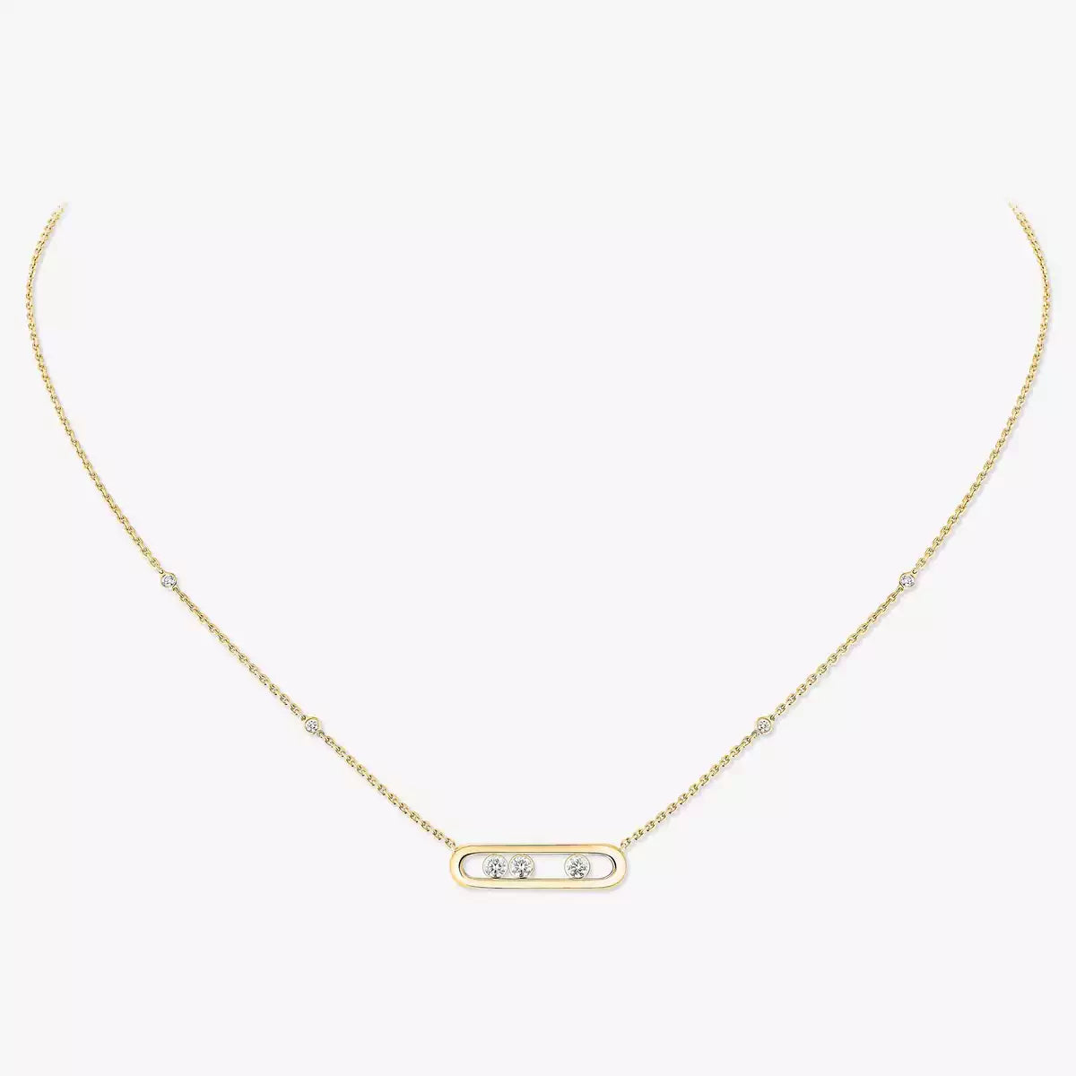 [Okajuri Jewelry] Baby Move Gold Diamond Necklace