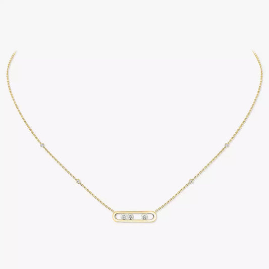[Okajuri Jewelry] Baby Move Gold Diamond Necklace