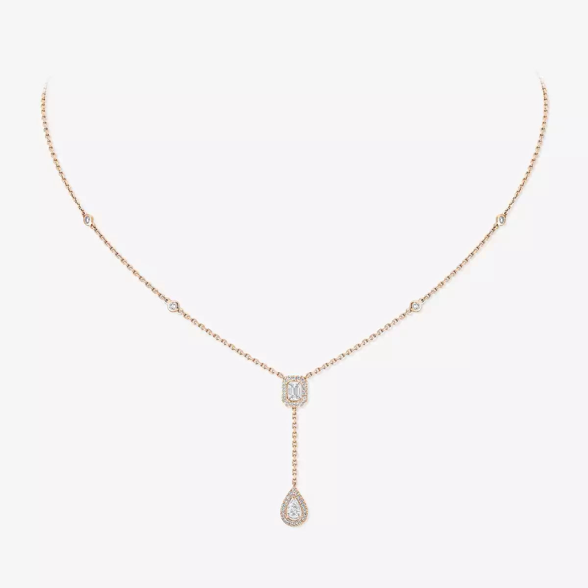 [Okajuri Jewelry]Gold Diamond Tie Necklace