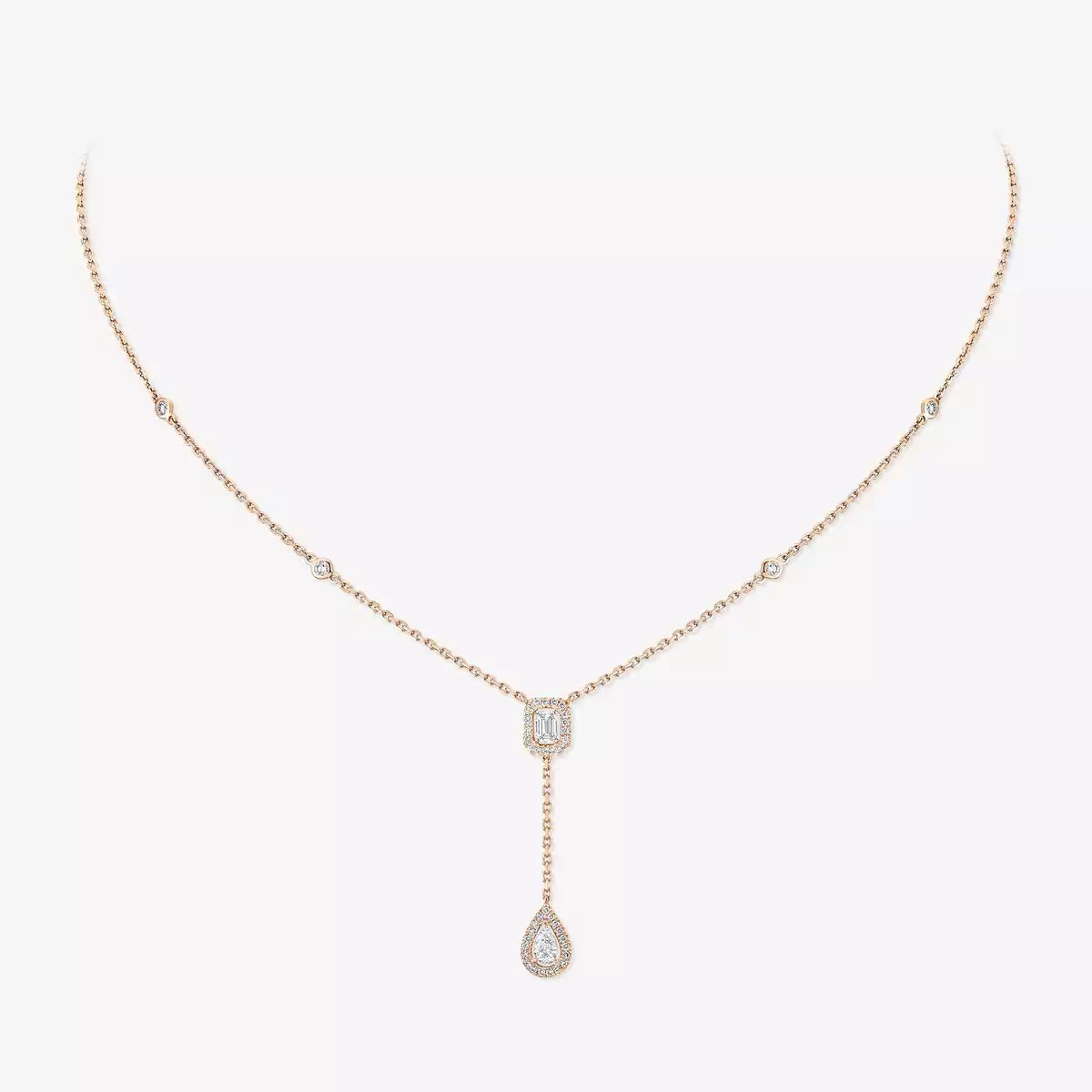 [Okajuri Jewelry]Gold Diamond Tie Necklace