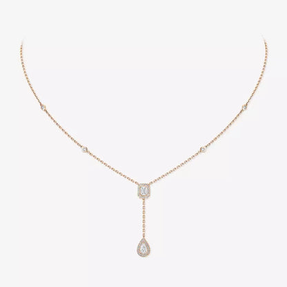 [Okajuri Jewelry]Gold Diamond Tie Necklace