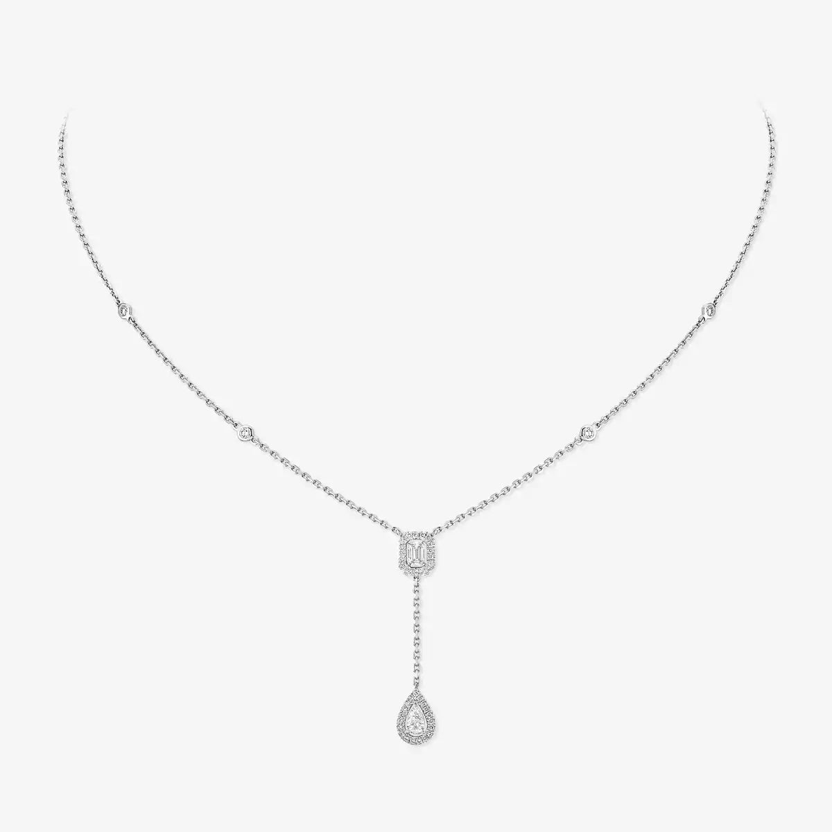 [Okajuri Jewelry]Gold Diamond Tie Necklace