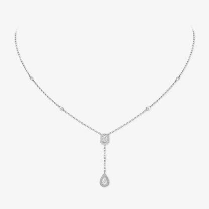 [Okajuri Jewelry]Gold Diamond Tie Necklace