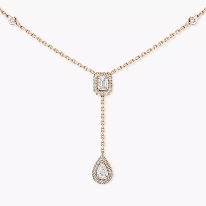 [Okajuri Jewelry]Gold Diamond Tie Necklace