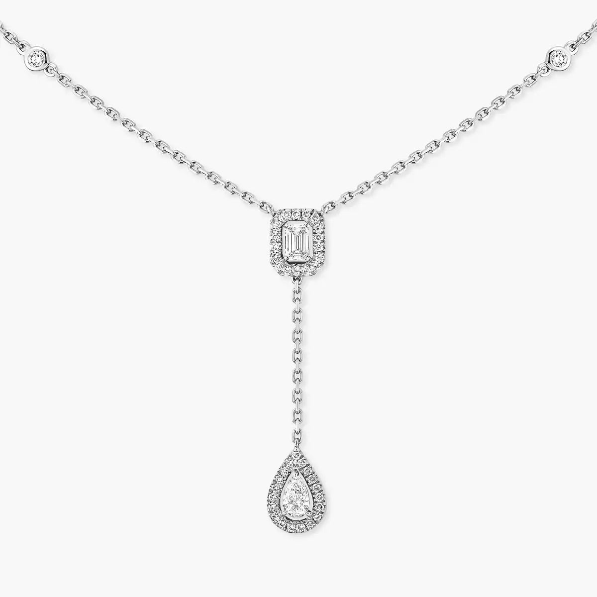 [Okajuri Jewelry]Gold Diamond Tie Necklace