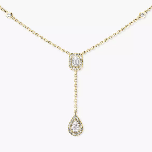 [Okajuri Jewelry]Gold Diamond Tie Necklace