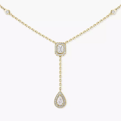 [Okajuri Jewelry]Gold Diamond Tie Necklace