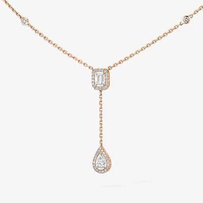 [Okajuri Jewelry]Gold Diamond Tie Necklace
