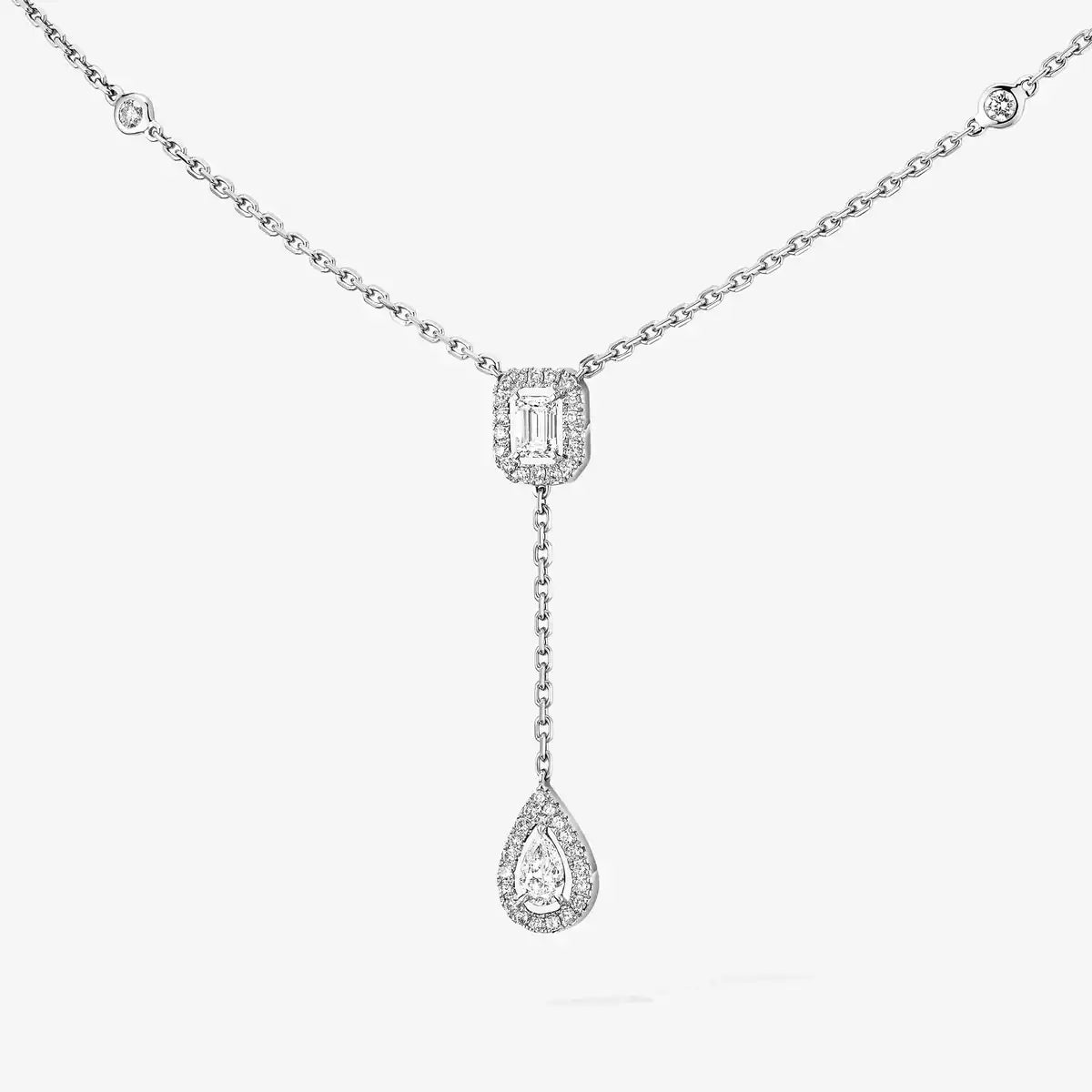 [Okajuri Jewelry]Gold Diamond Tie Necklace