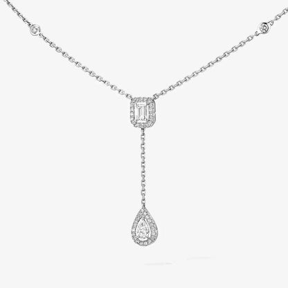 [Okajuri Jewelry]Gold Diamond Tie Necklace