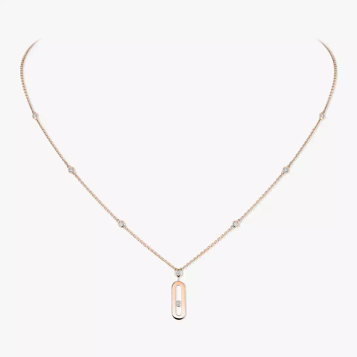 [Okajuri Jewelry] Move Uno Gold Diamond Long Necklace