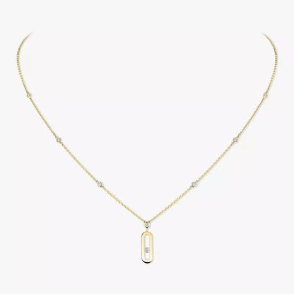 [Okajuri Jewelry] Move Uno Gold Diamond Long Necklace