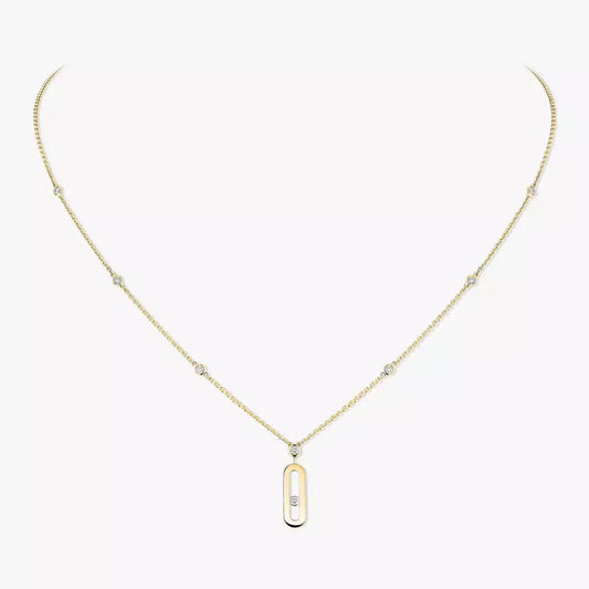 [Okajuri Jewelry] Move Uno Gold Diamond Long Necklace