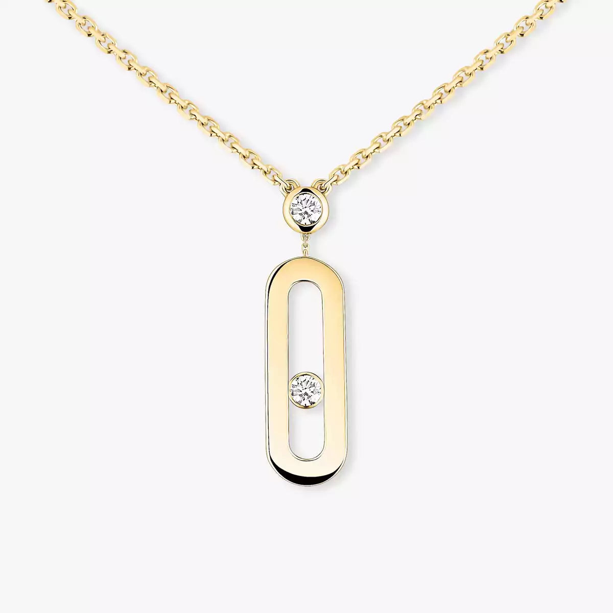 [Okajuri Jewelry] Move Uno Gold Diamond Long Necklace