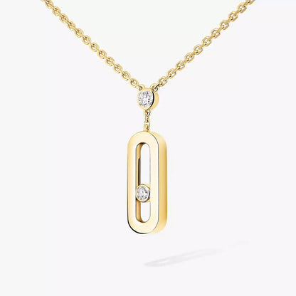 [Okajuri Jewelry] Move Uno Gold Diamond Long Necklace