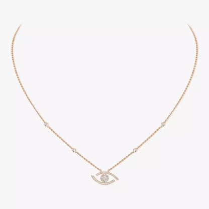 [Okajuri Jewelry]Pave_ Diamond Necklace Lucky Eye
