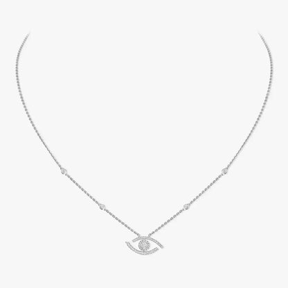 [Okajuri Jewelry]Pave_ Diamond Necklace Lucky Eye