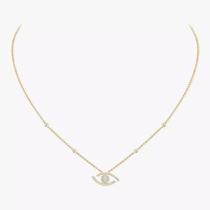 [Okajuri Jewelry]Pave_ Diamond Necklace Lucky Eye