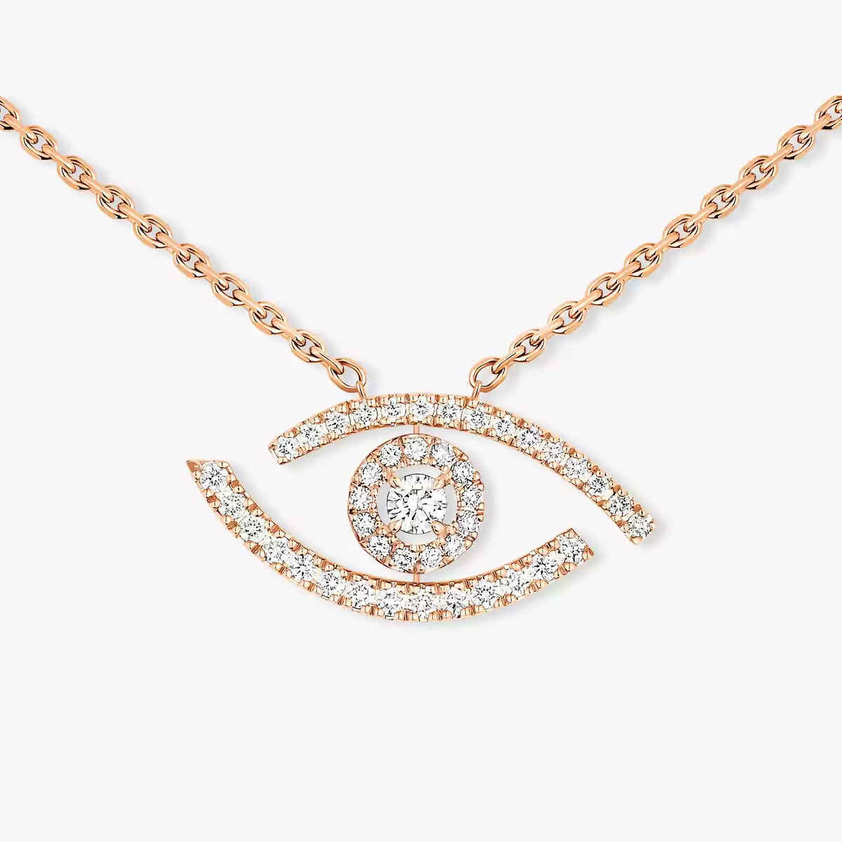 [Okajuri Jewelry]Pave_ Diamond Necklace Lucky Eye