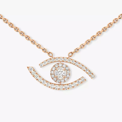 [Okajuri Jewelry]Pave_ Diamond Necklace Lucky Eye