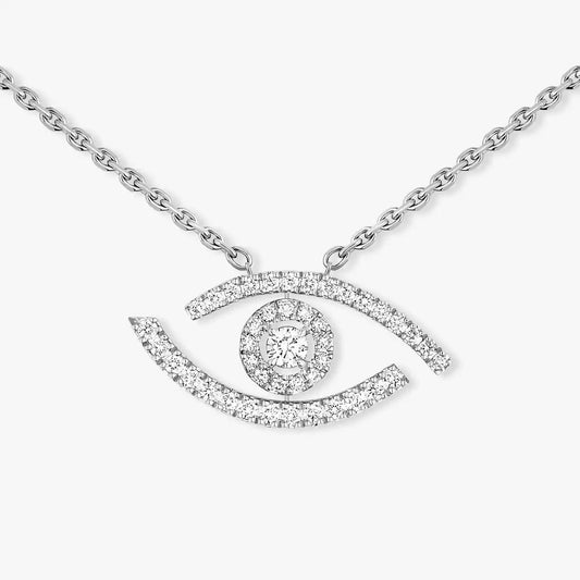 [Okajuri Jewelry]Pave_ Diamond Necklace Lucky Eye