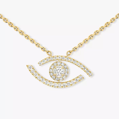 [Okajuri Jewelry]Pave_ Diamond Necklace Lucky Eye