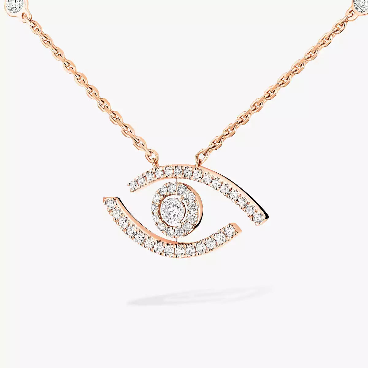 [Okajuri Jewelry]Pave_ Diamond Necklace Lucky Eye
