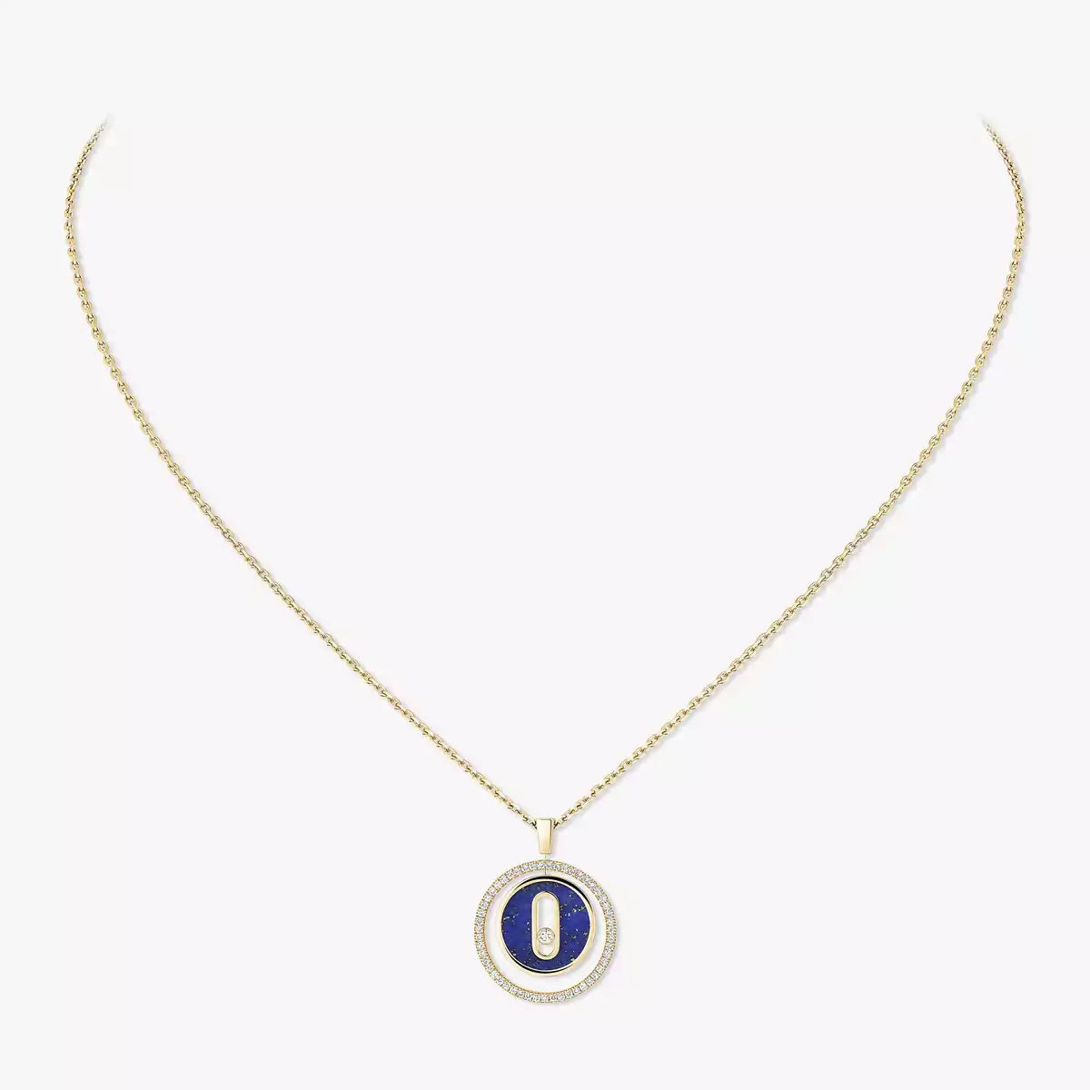 [Okajuri Jewelry]Lucky Move Diamond Necklace in Rose Gold and White Mother-of-Pearl