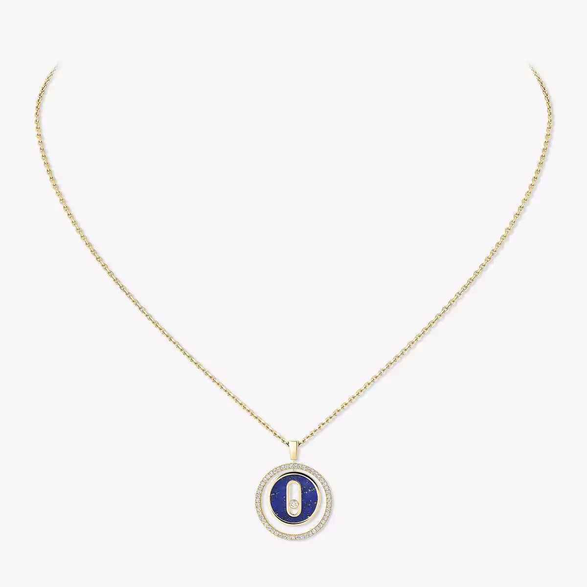[Okajuri Jewelry]Lucky Move Diamond Necklace in Rose Gold and White Mother-of-Pearl