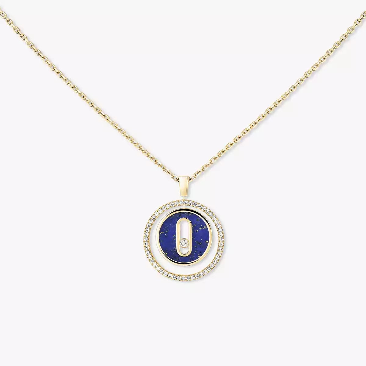 [Okajuri Jewelry]Lucky Move Diamond Necklace in Rose Gold and White Mother-of-Pearl