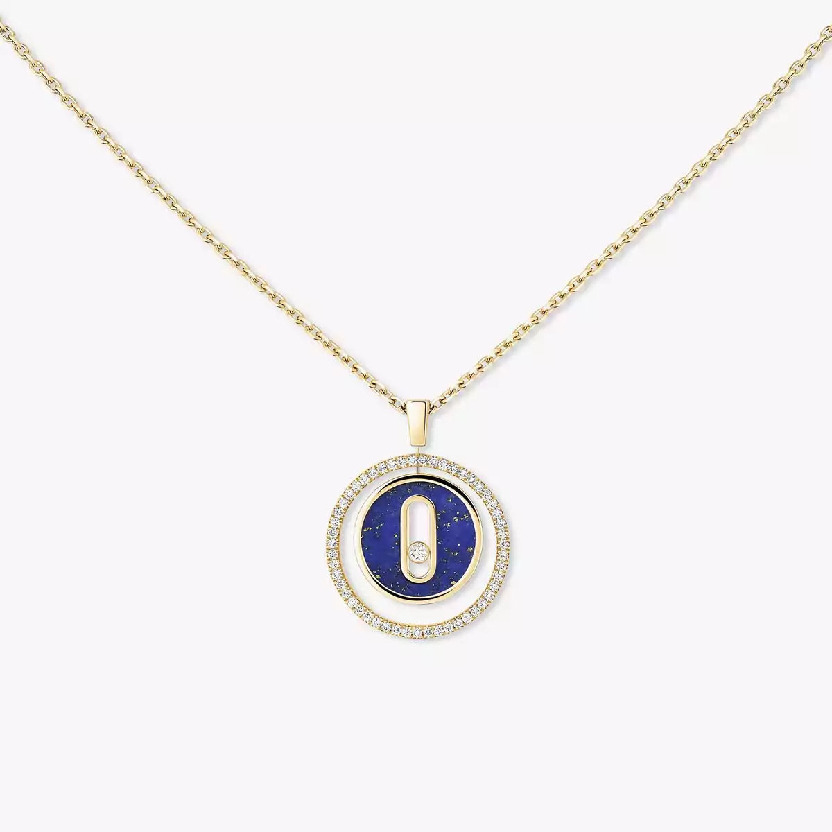 [Okajuri Jewelry]Lucky Move Diamond Necklace in Rose Gold and White Mother-of-Pearl