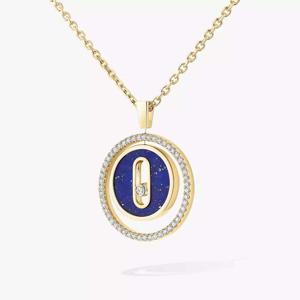 [Okajuri Jewelry]Lucky Move Diamond Necklace in Rose Gold and White Mother-of-Pearl
