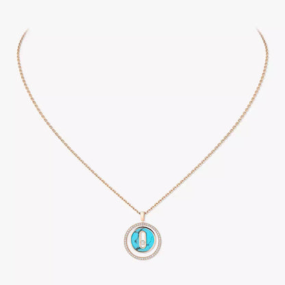 [Okajuri Jewelry]Lucky Move Diamond Necklace in Rose Gold and White Mother-of-Pearl