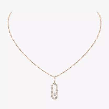 [Okajuri Jewelry]Move Uno Diamond Necklace in Rose Gold