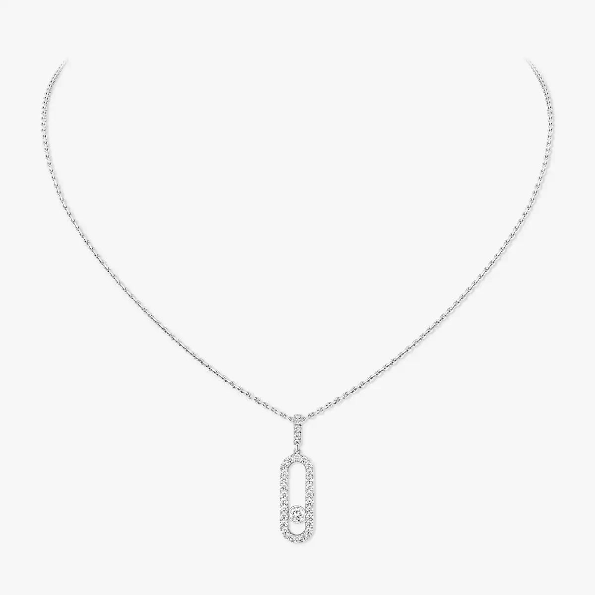 [Okajuri Jewelry]Move Uno Diamond Necklace in Rose Gold