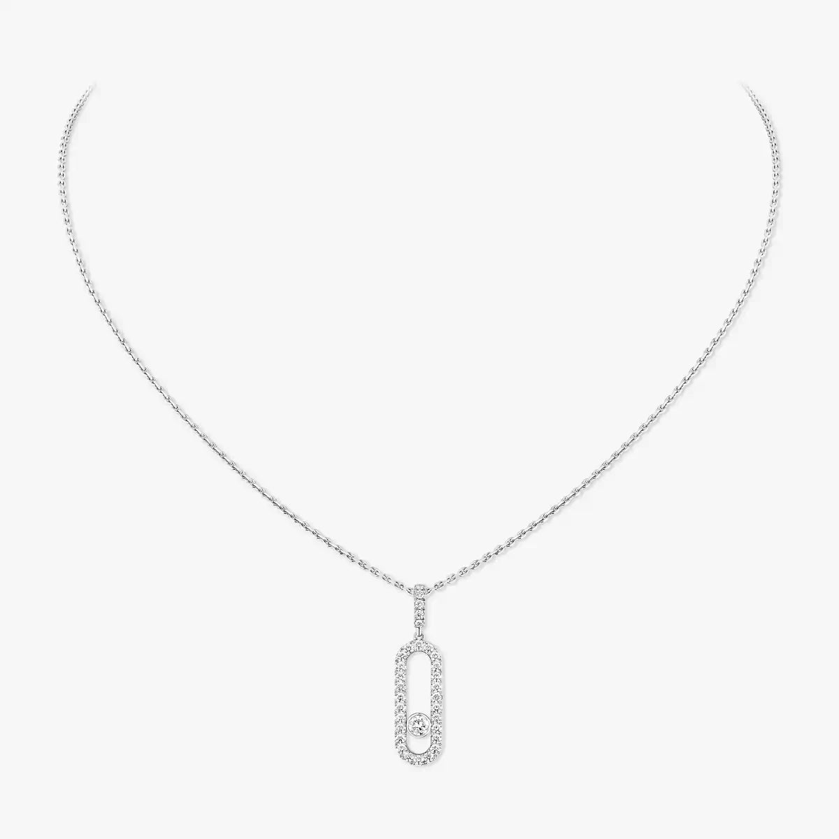 [Okajuri Jewelry]Move Uno Diamond Necklace in Rose Gold