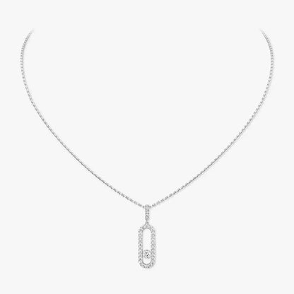 [Okajuri Jewelry]Move Uno Diamond Necklace in Rose Gold