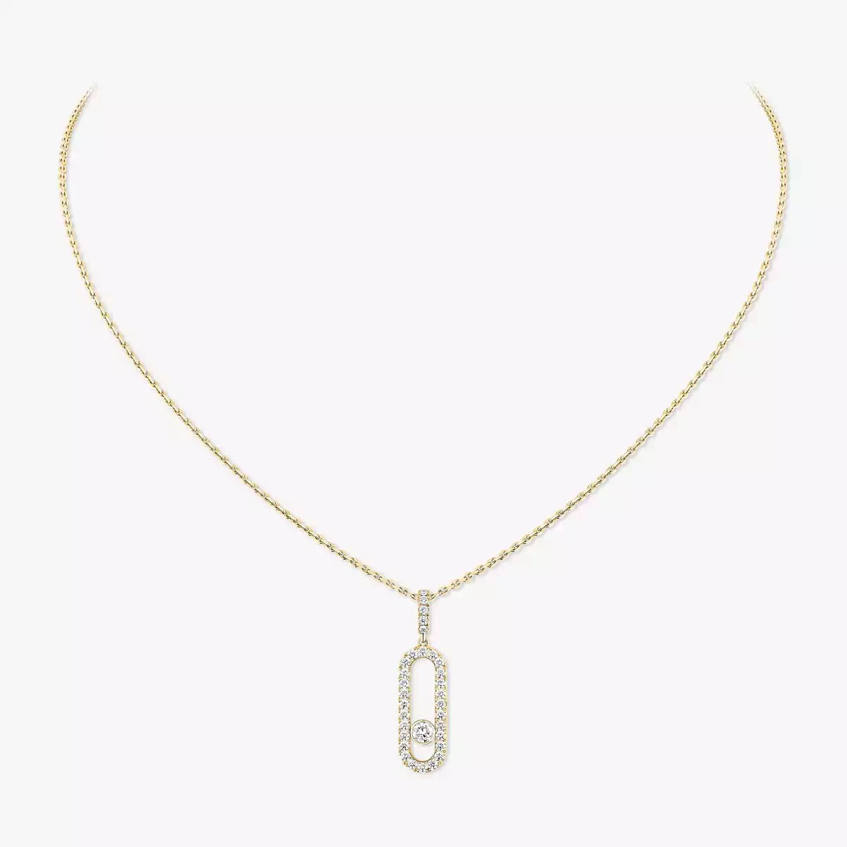 [Okajuri Jewelry]Move Uno Diamond Necklace in Rose Gold