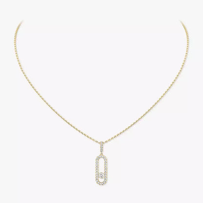 [Okajuri Jewelry]Move Uno Diamond Necklace in Rose Gold