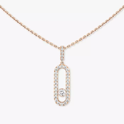 [Okajuri Jewelry]Move Uno Diamond Necklace in Rose Gold