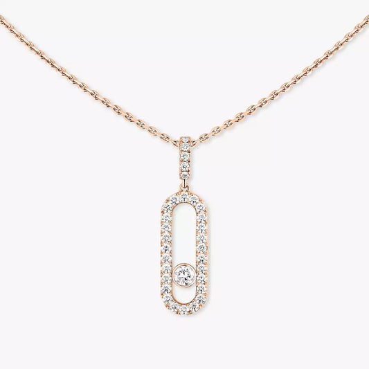 [Okajuri Jewelry]Move Uno Diamond Necklace in Rose Gold