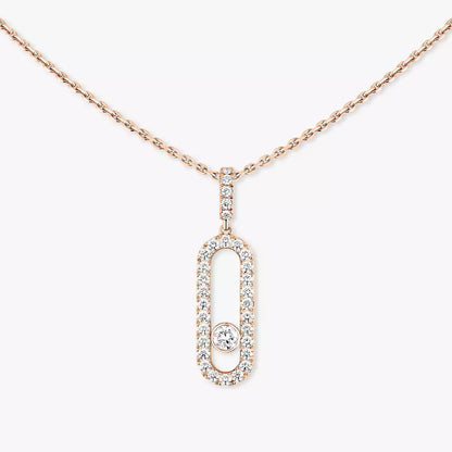 [Okajuri Jewelry]Move Uno Diamond Necklace in Rose Gold