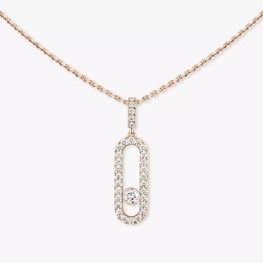 [Okajuri Jewelry]Move Uno Diamond Necklace in Rose Gold