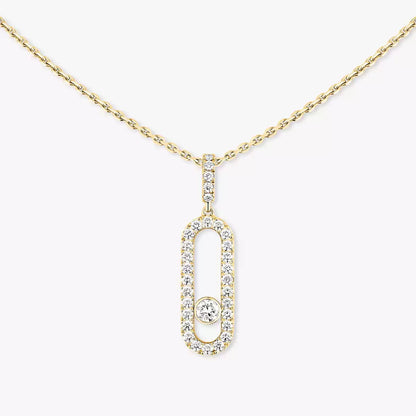 [Okajuri Jewelry]Move Uno Diamond Necklace in Rose Gold