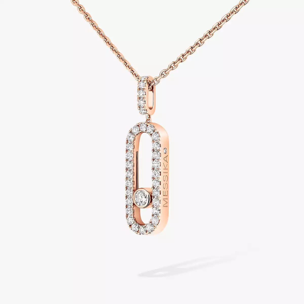 [Okajuri Jewelry]Move Uno Diamond Necklace in Rose Gold