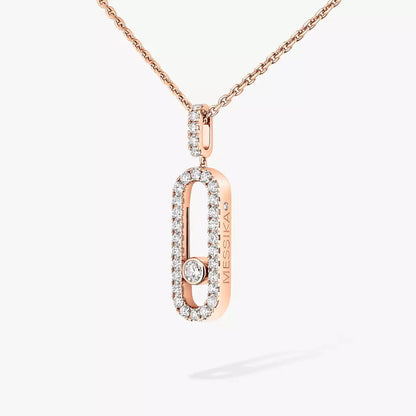 [Okajuri Jewelry]Move Uno Diamond Necklace in Rose Gold