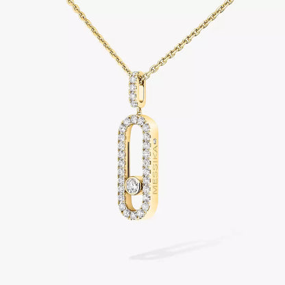 [Okajuri Jewelry]Move Uno Diamond Necklace in Rose Gold