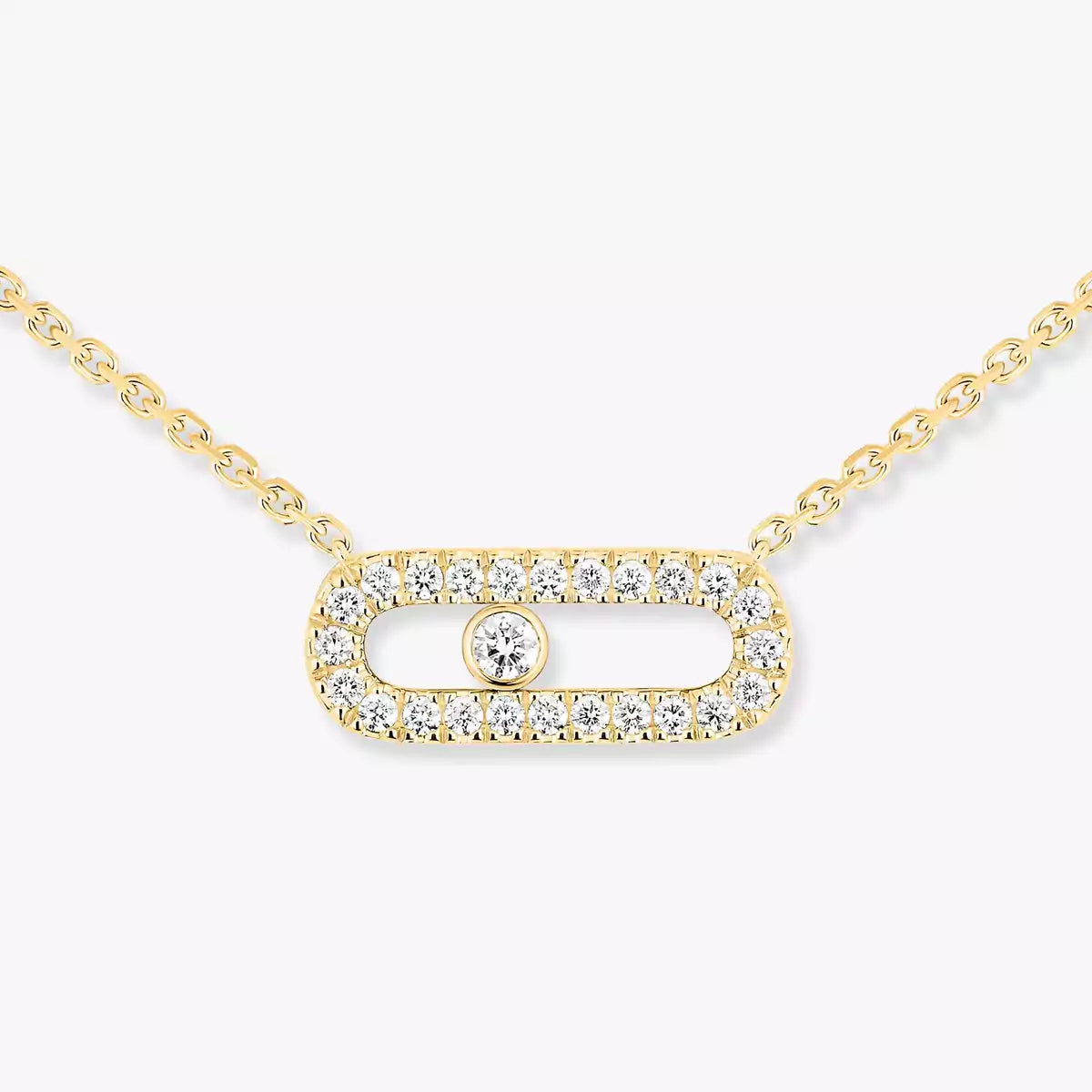 [Okajuri Jewelry]Diamond Necklace Move Uno