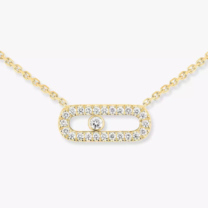 [Okajuri Jewelry]Diamond Necklace Move Uno
